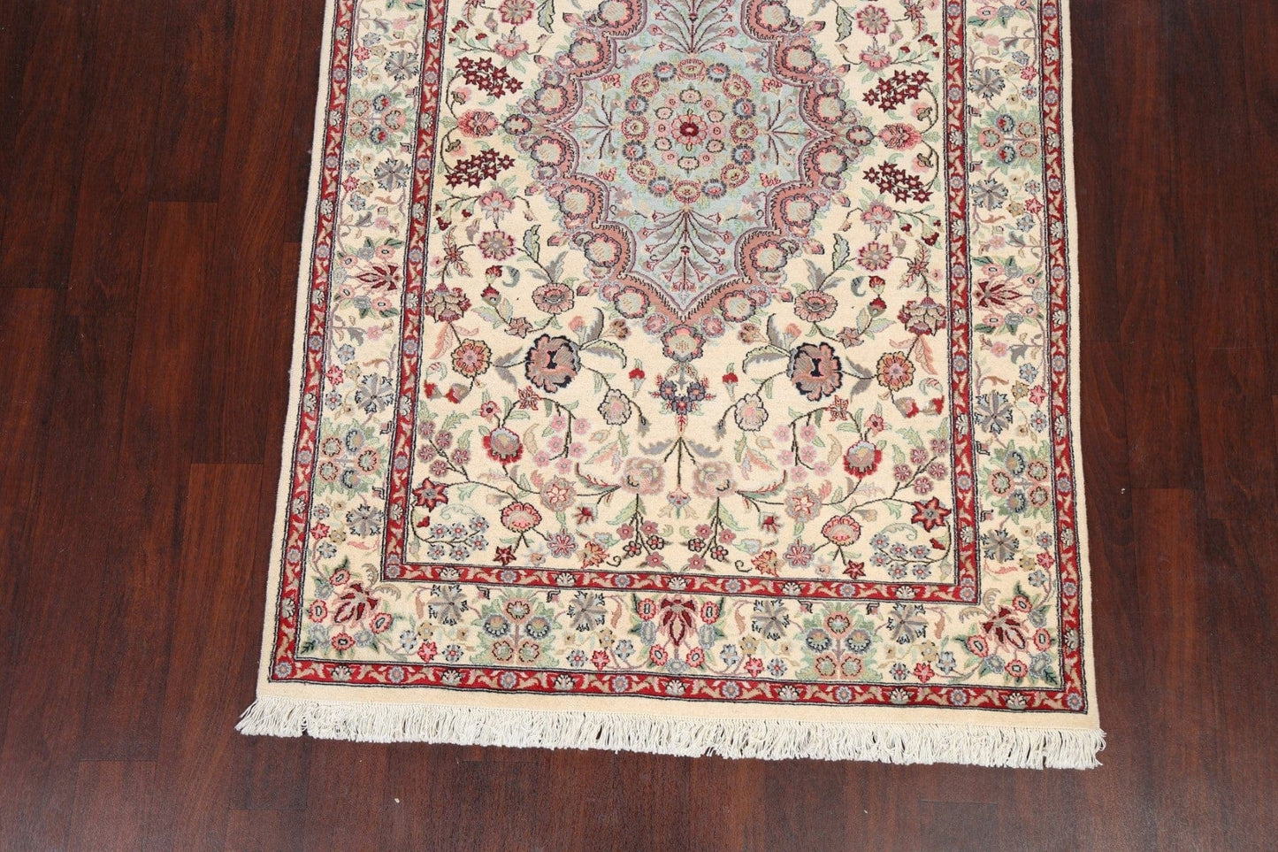 Vegetable Dye Floral Tabriz Oriental Area Rug 5x7