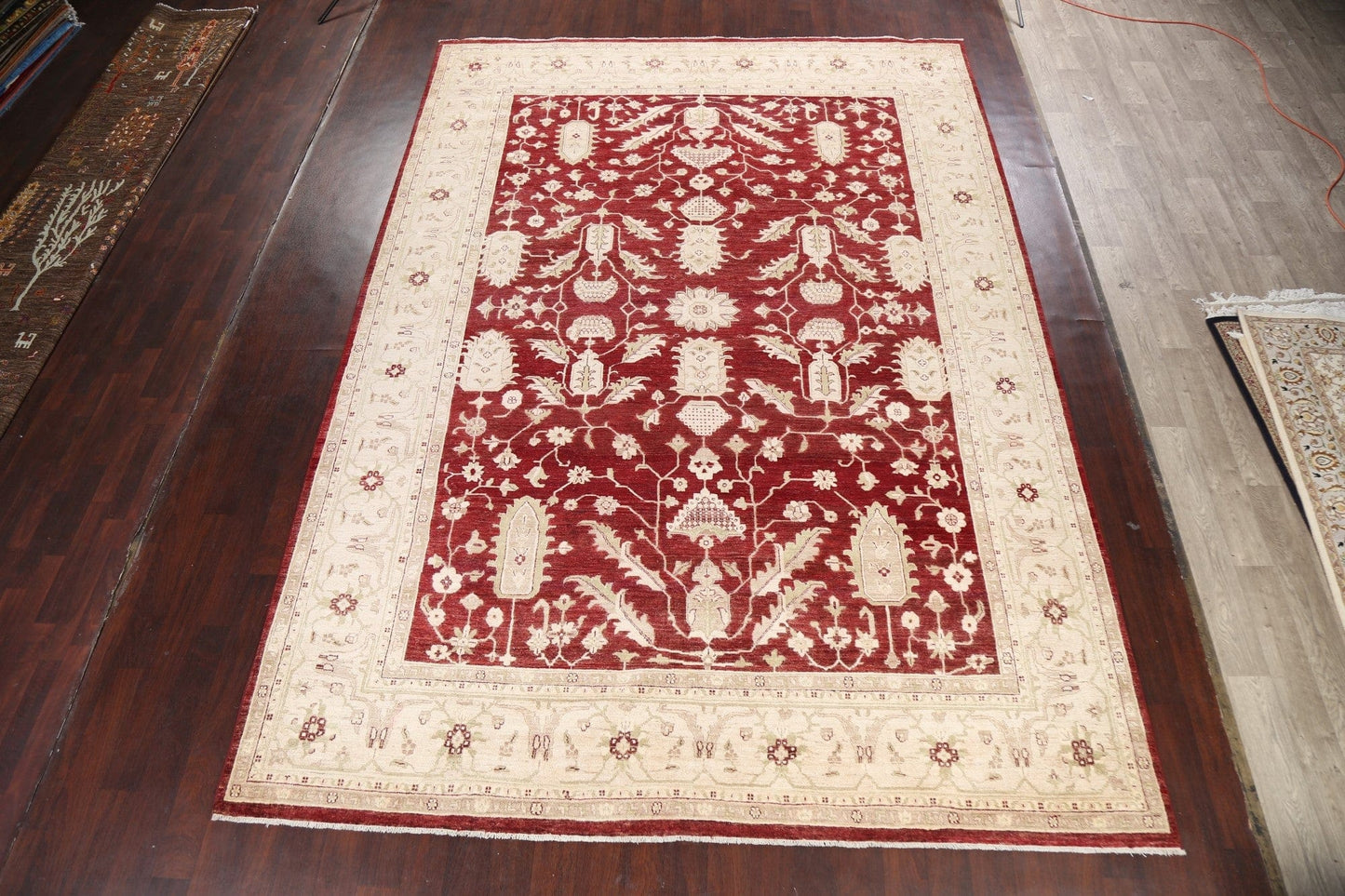 100% Vegetable Dye Peshawar Chobi Oriental Area Rug 10x14