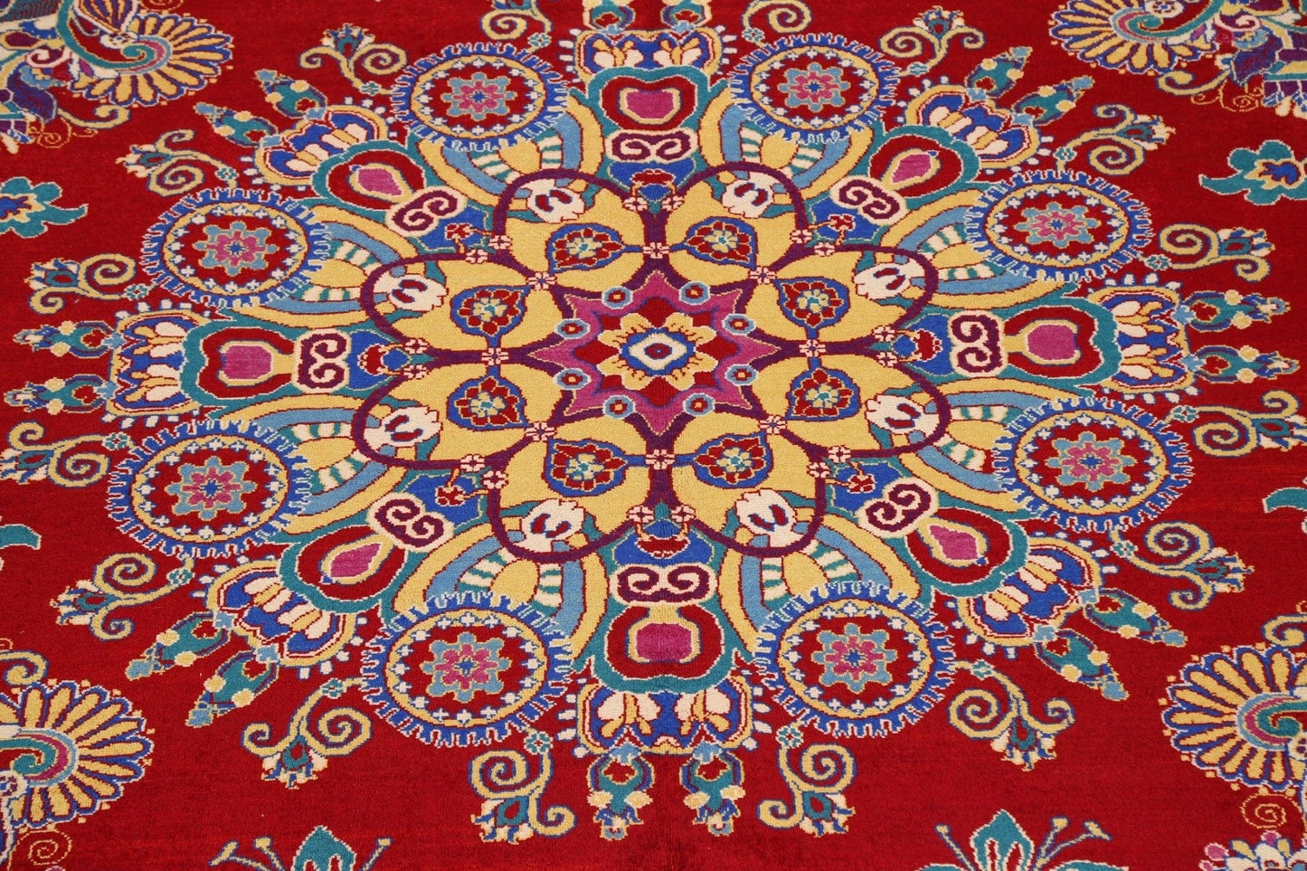 100% Vegetable Dye Floral Bakhtiari Persian Area Rug 10x14