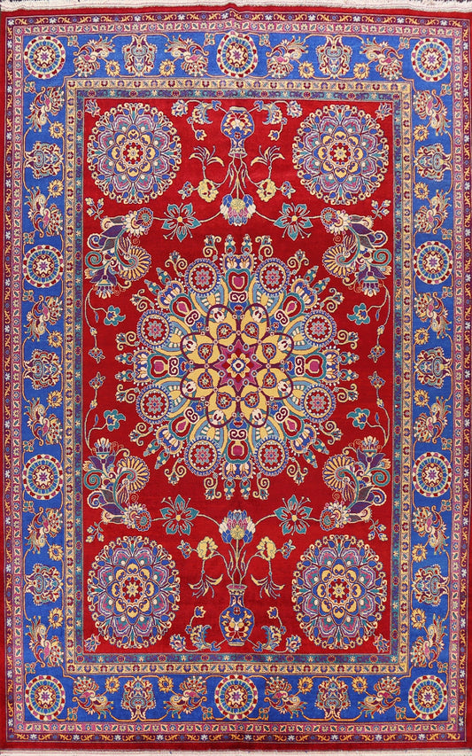 100% Vegetable Dye Floral Bakhtiari Persian Area Rug 10x14