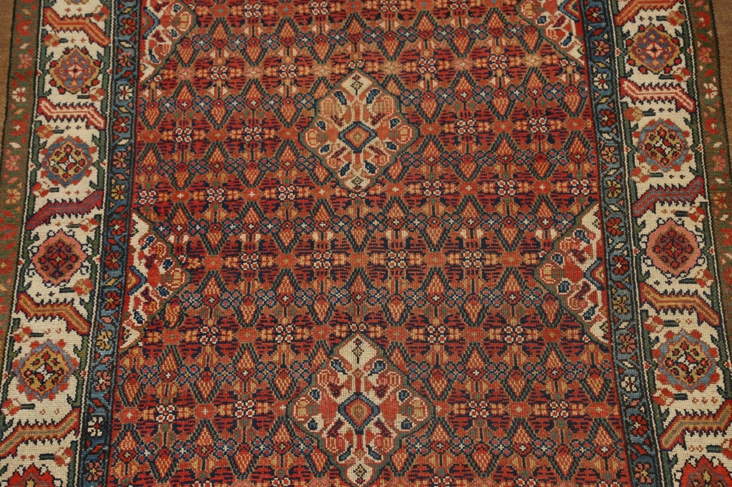 Pre-1900 Antique Vegetable Dye Serab Persian Area Rug 6x9