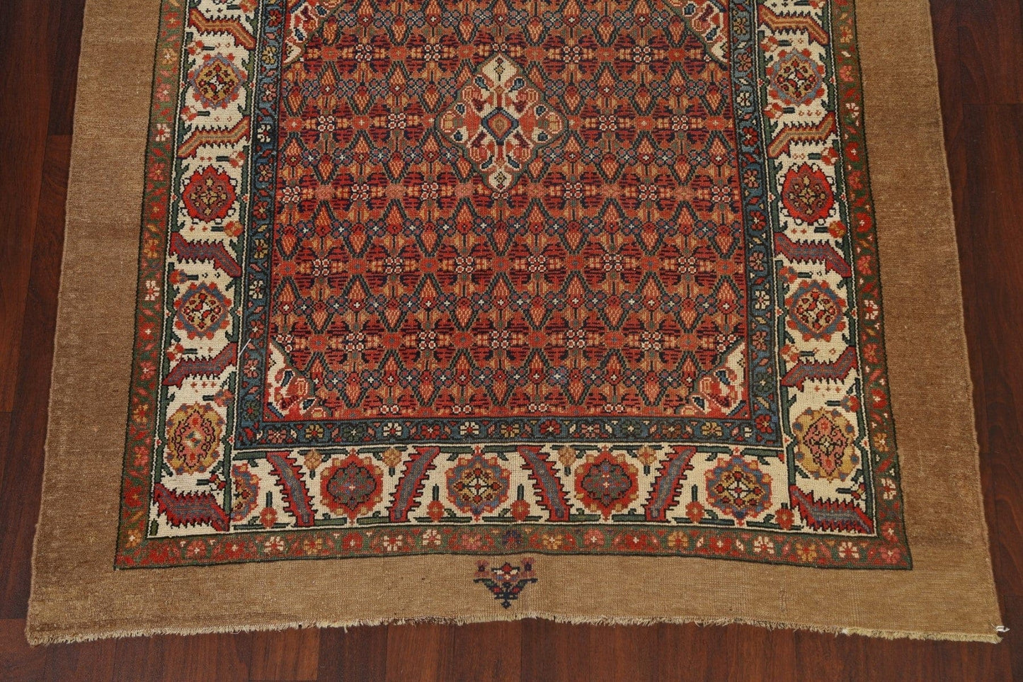 Pre-1900 Antique Vegetable Dye Serab Persian Area Rug 6x9