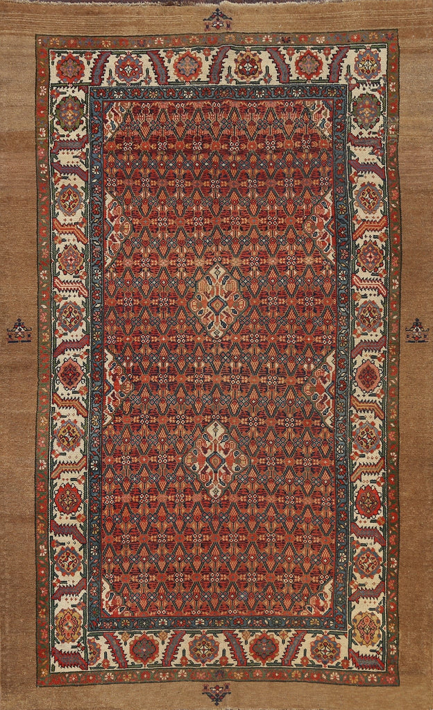 Pre-1900 Antique Vegetable Dye Serab Persian Area Rug 6x9