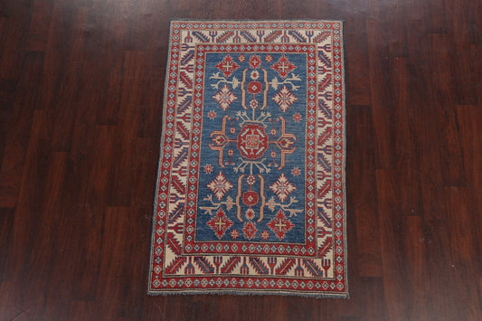 100% Vegetable Dye Super Kazak Oriental Area Rug 4x6