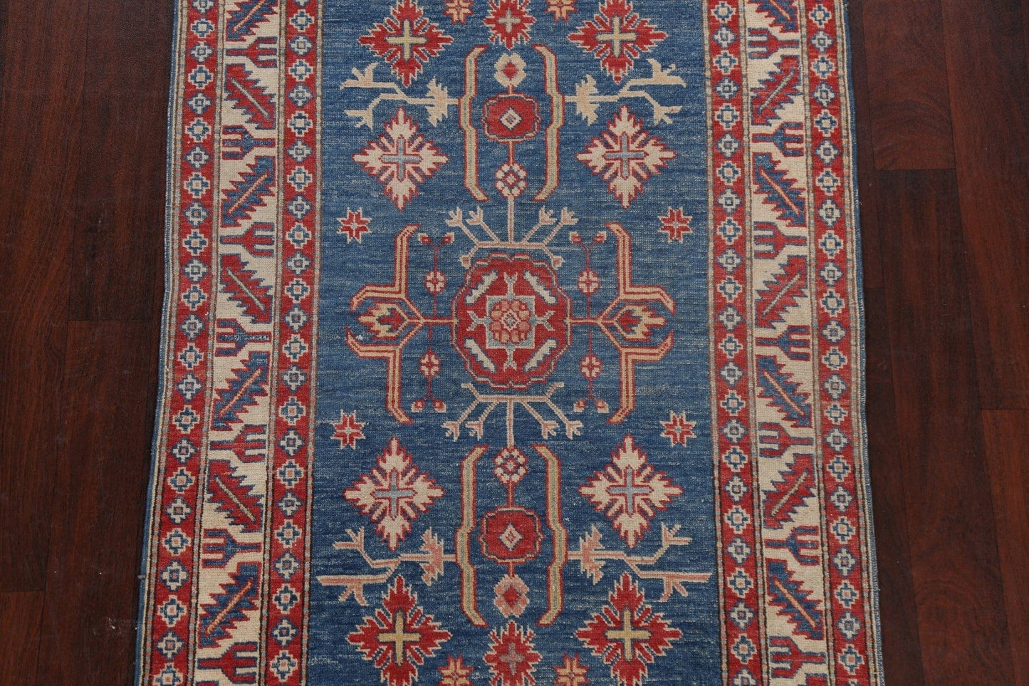 100% Vegetable Dye Super Kazak Oriental Area Rug 4x6