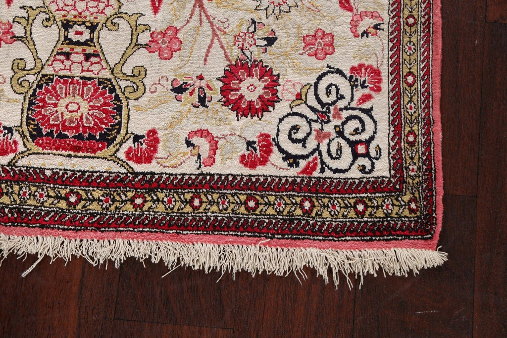 100% Vegetable Dye Qum Oriental Area Rug 2x3