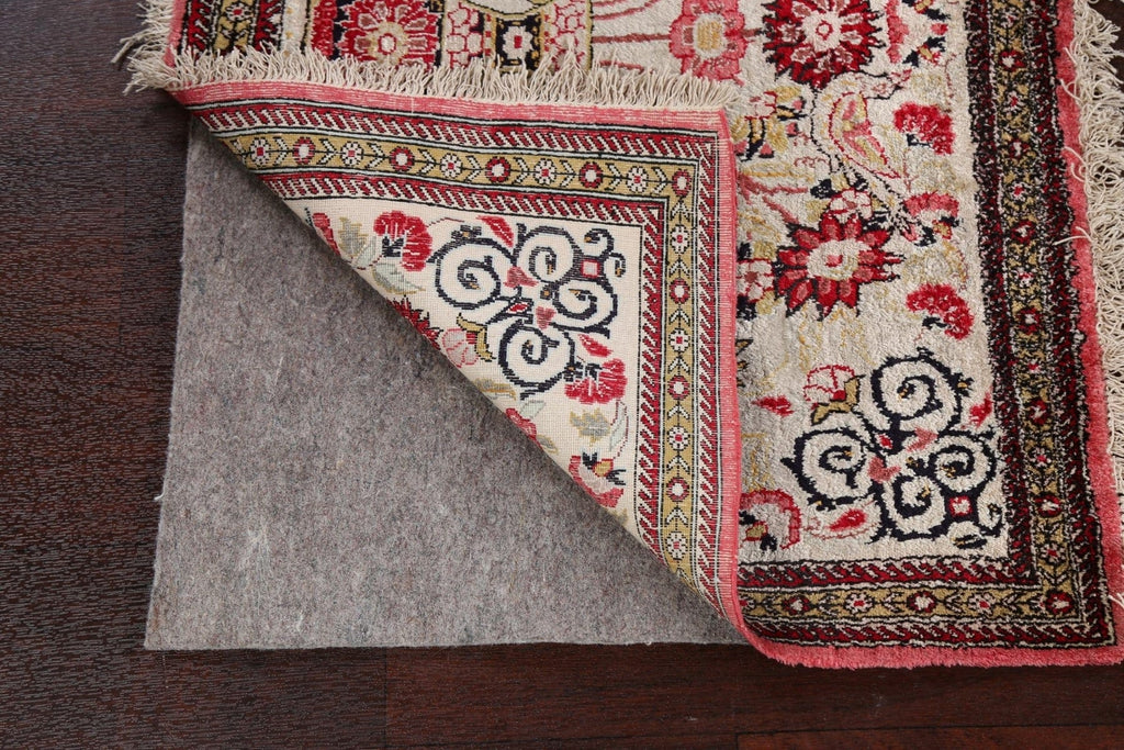 100% Vegetable Dye Qum Oriental Area Rug 2x3