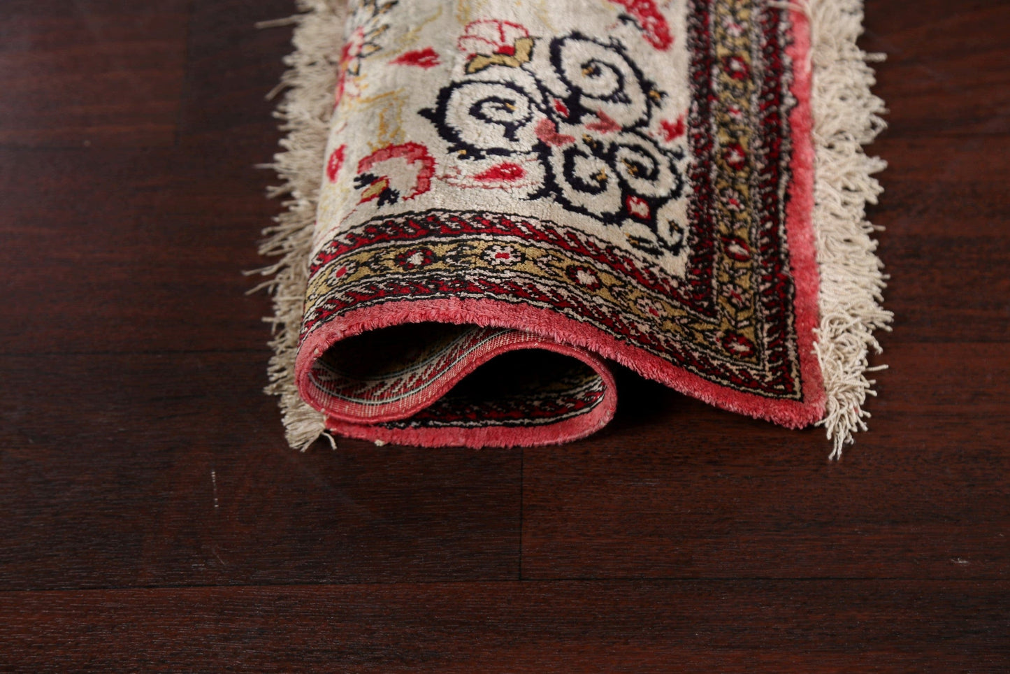 100% Vegetable Dye Qum Oriental Area Rug 2x3