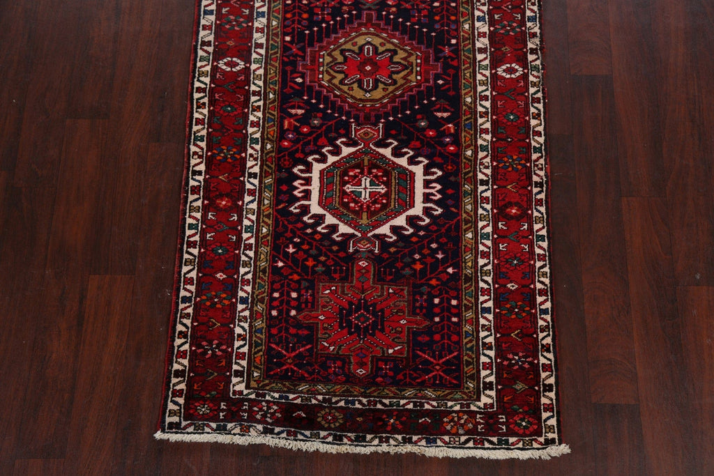 Geometric Heriz Persian Runner Rug 4x14