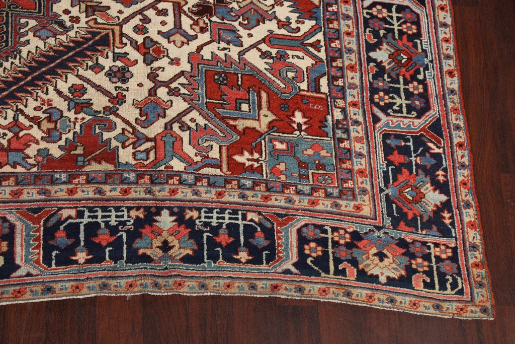 Antique Vegetable Dye Heriz Persian Area Rug 11x15