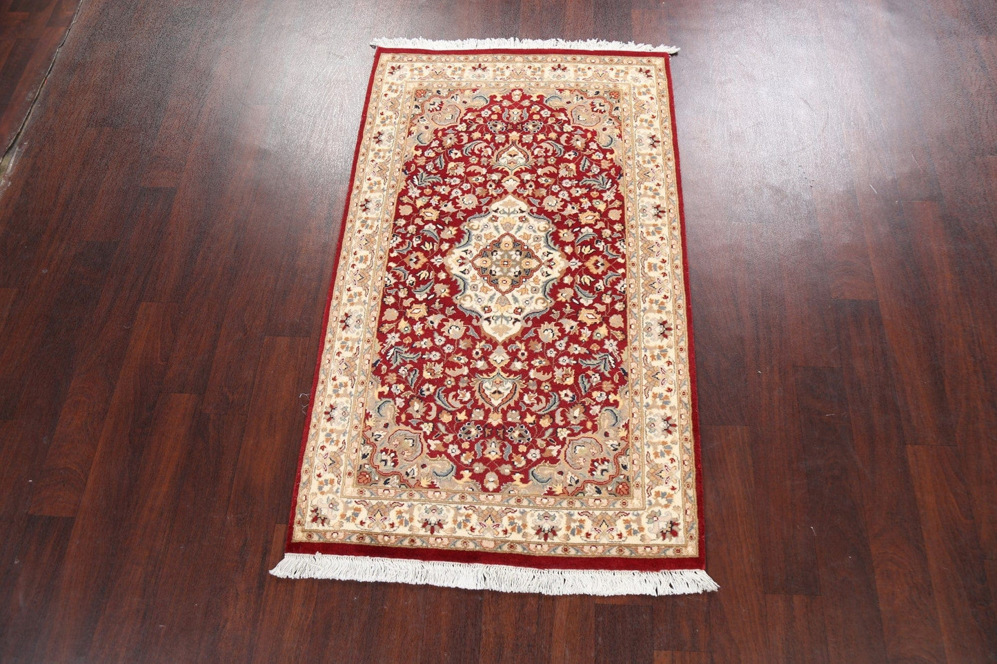 100% Vegetable Dye Kashan Oriental Area Rug 3x5