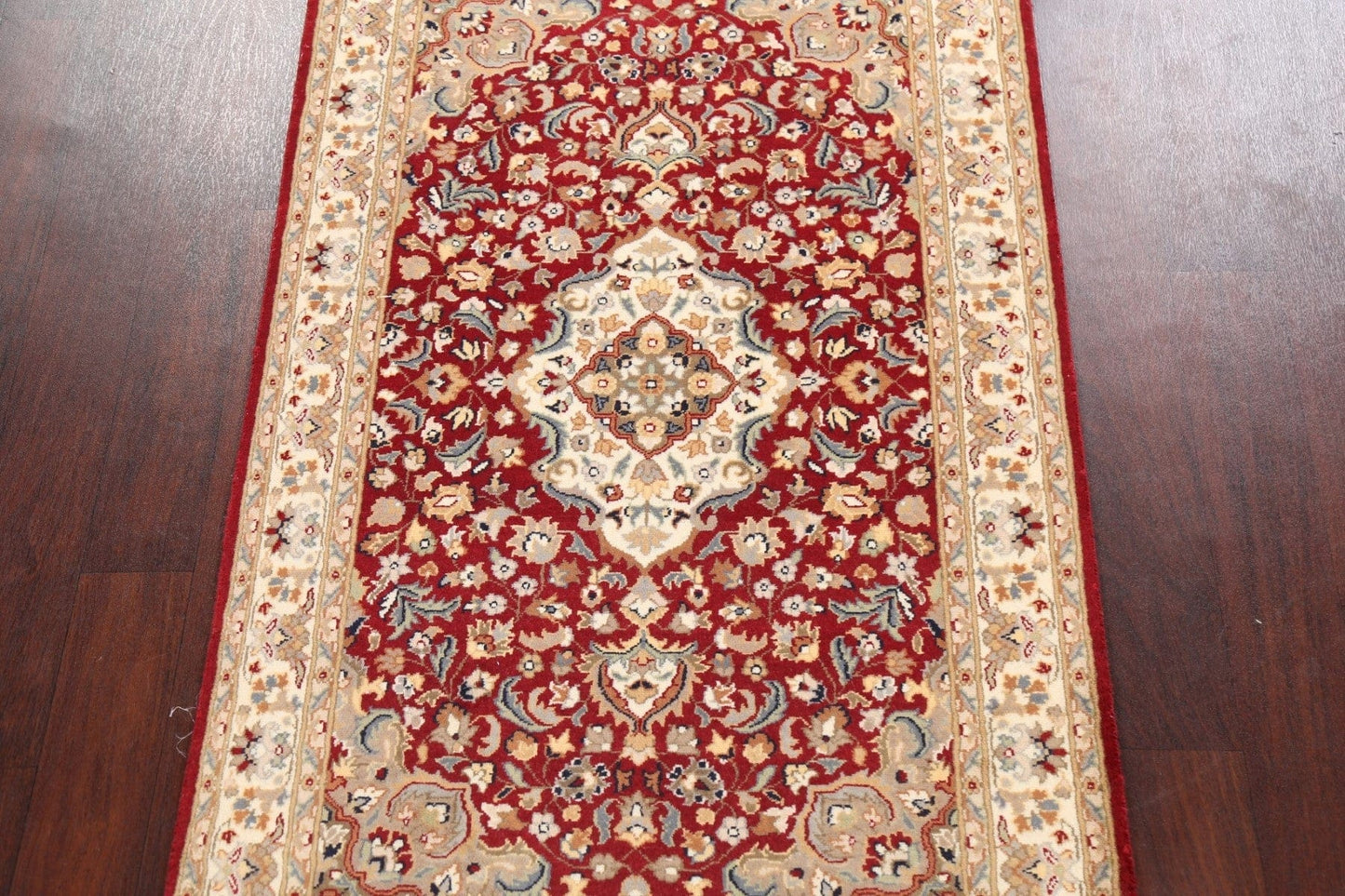 100% Vegetable Dye Kashan Oriental Area Rug 3x5