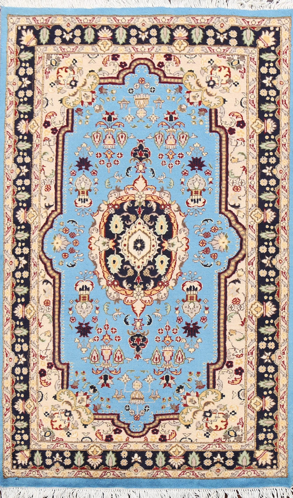 100% Vegetable Dye Tabriz Oriental Area Rug 3x5