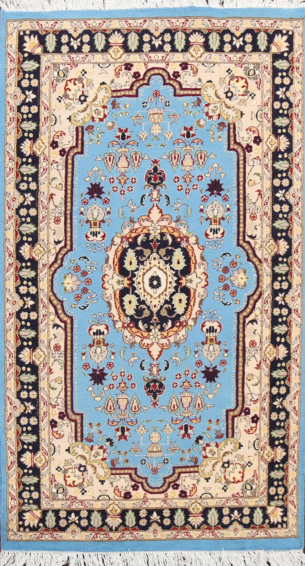 100% Vegetable Dye Tabriz Oriental Area Rug 3x5