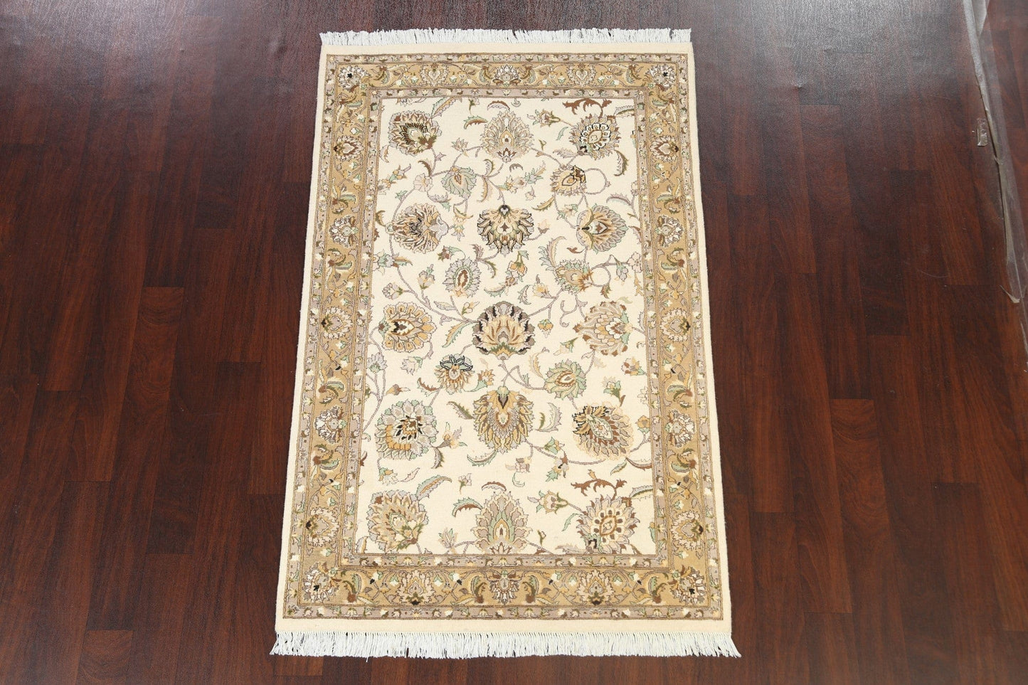 100% Vegetable Dye Floral Tabriz Oriental Area Rug 4x6