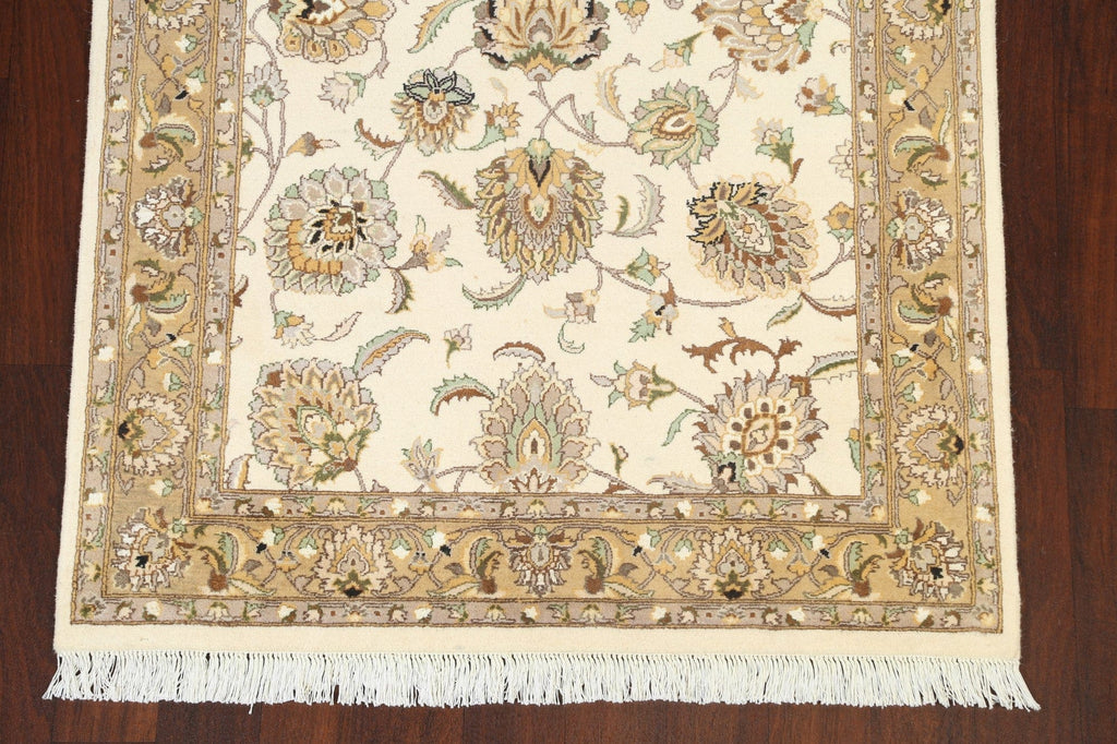 100% Vegetable Dye Floral Tabriz Oriental Area Rug 4x6