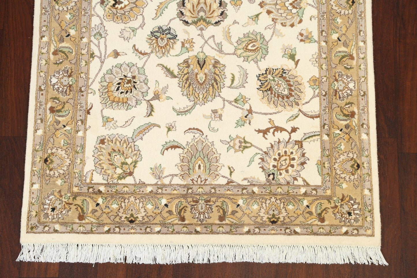 100% Vegetable Dye Floral Tabriz Oriental Area Rug 4x6