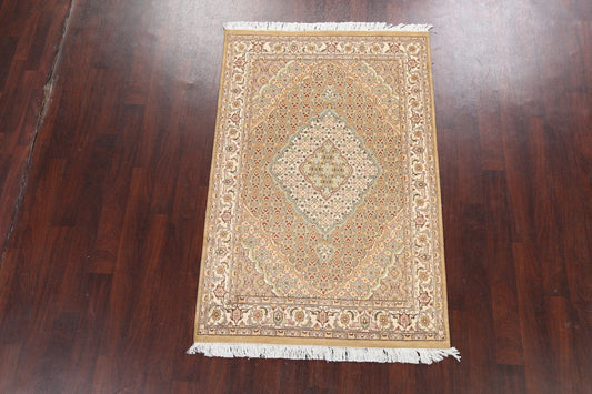 100% Vegetable Dye Tabriz Mahi Oriental Area Rug 4x6