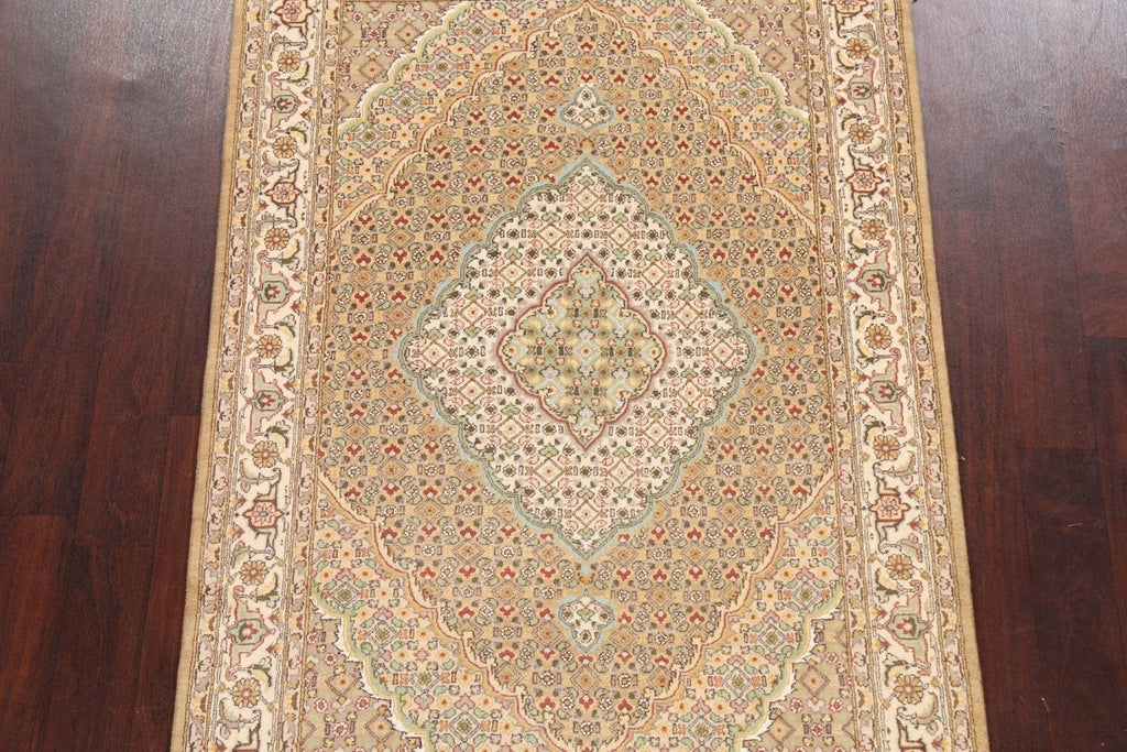 100% Vegetable Dye Tabriz Mahi Oriental Area Rug 4x6