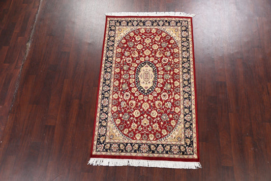 100% Vegetable Dye Floral Tabriz Oriental Area Rug 4x6