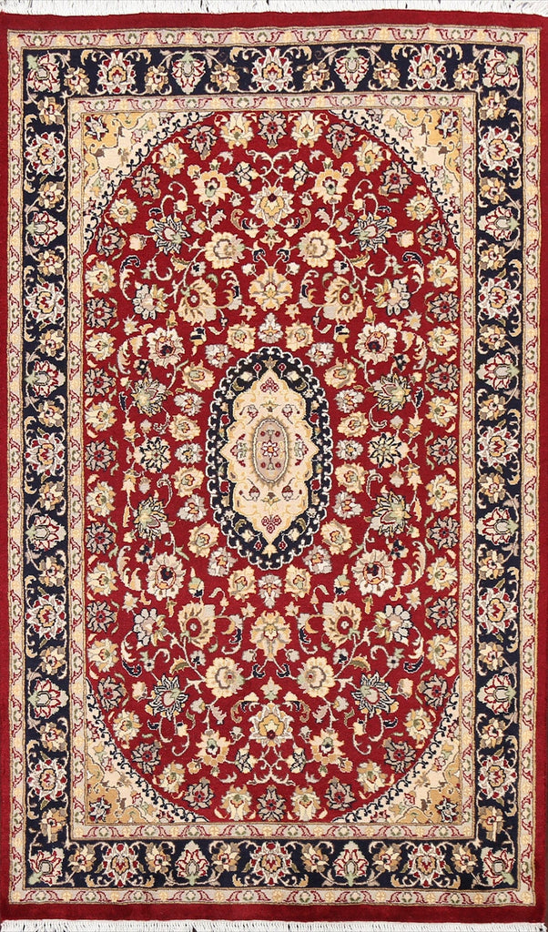 100% Vegetable Dye Floral Tabriz Oriental Area Rug 4x6