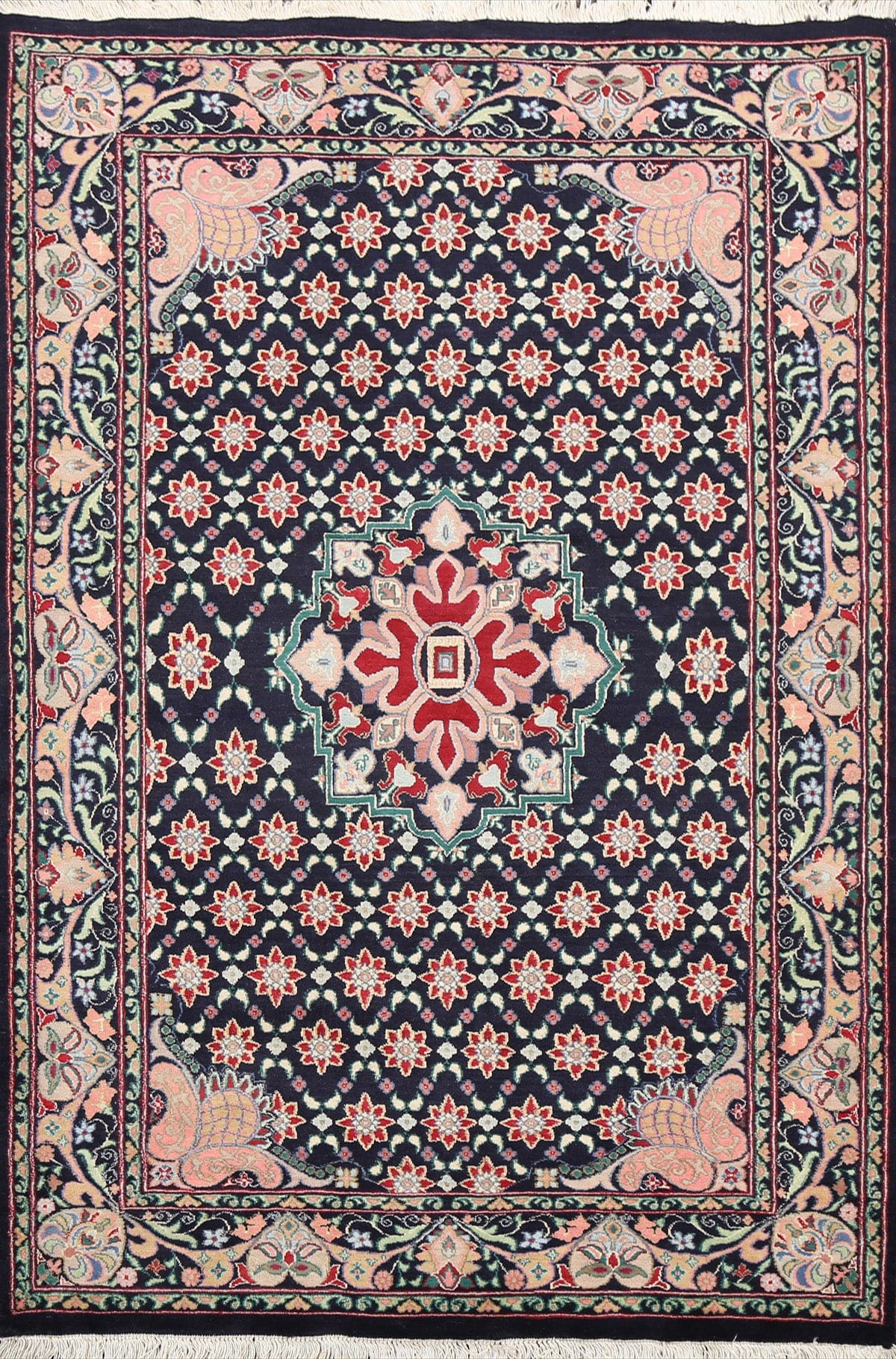 100% Vegetable Dye Tabriz Oriental Area Rug 4x6