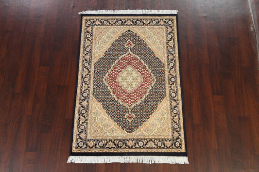 100% Vegetable Dye Tabriz Mahi Oriental Area Rug 4x6