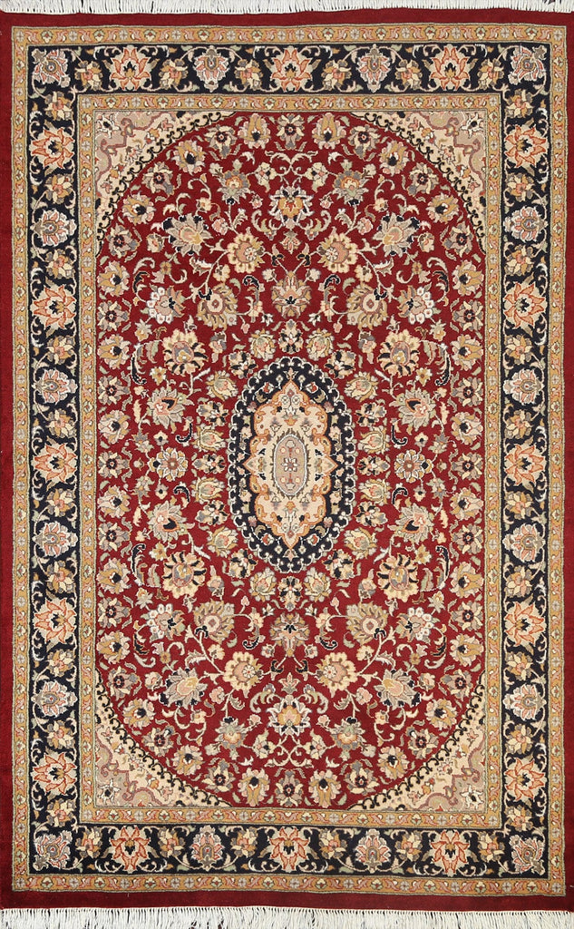 100% Vegetable Dye Tabriz Oriental Area Rug 4x6