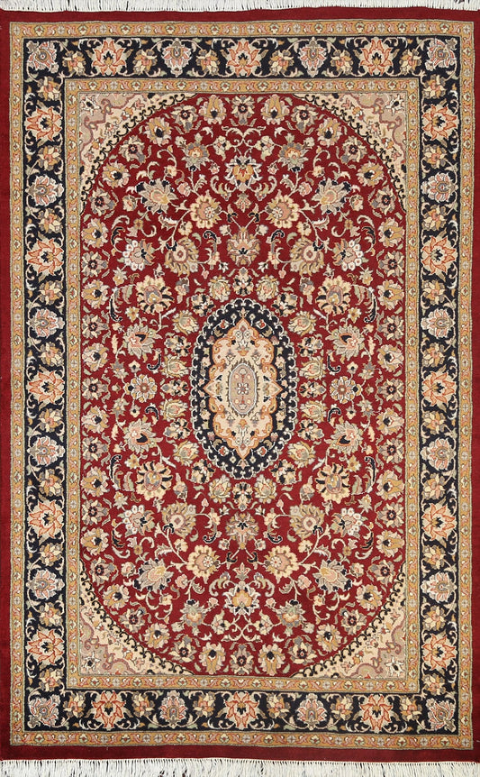 100% Vegetable Dye Tabriz Oriental Area Rug 4x6