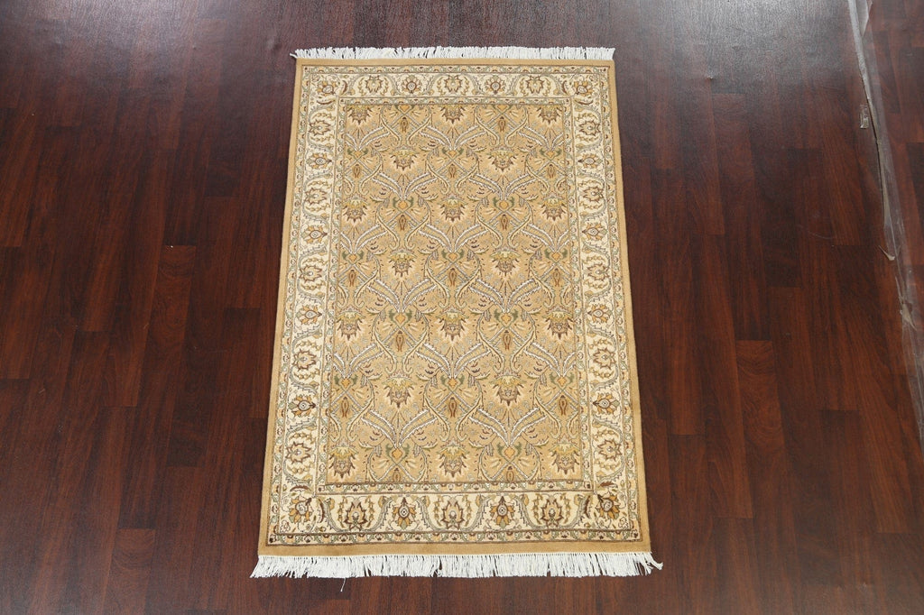 100% Vegetable Dye Floral Tabriz Oriental Area Rug 4x6