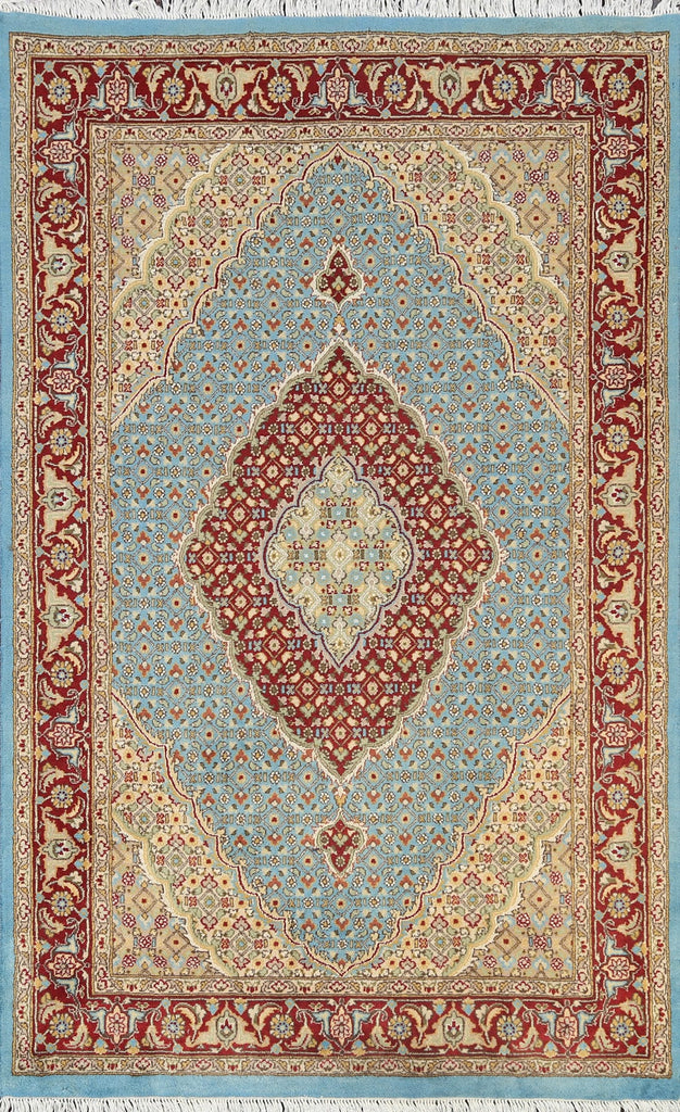 100% Vegetable Dye Tabriz Mahi Oriental Area Rug 4x6