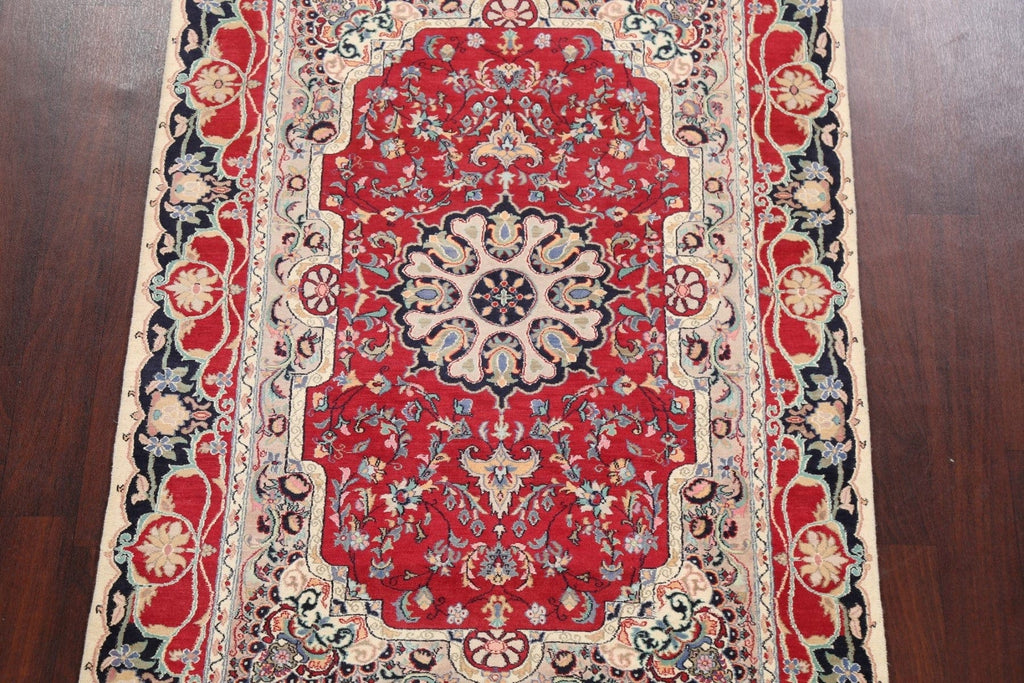 100% Vegetable Dye Floral Tabriz Oriental Area Rug 4x6