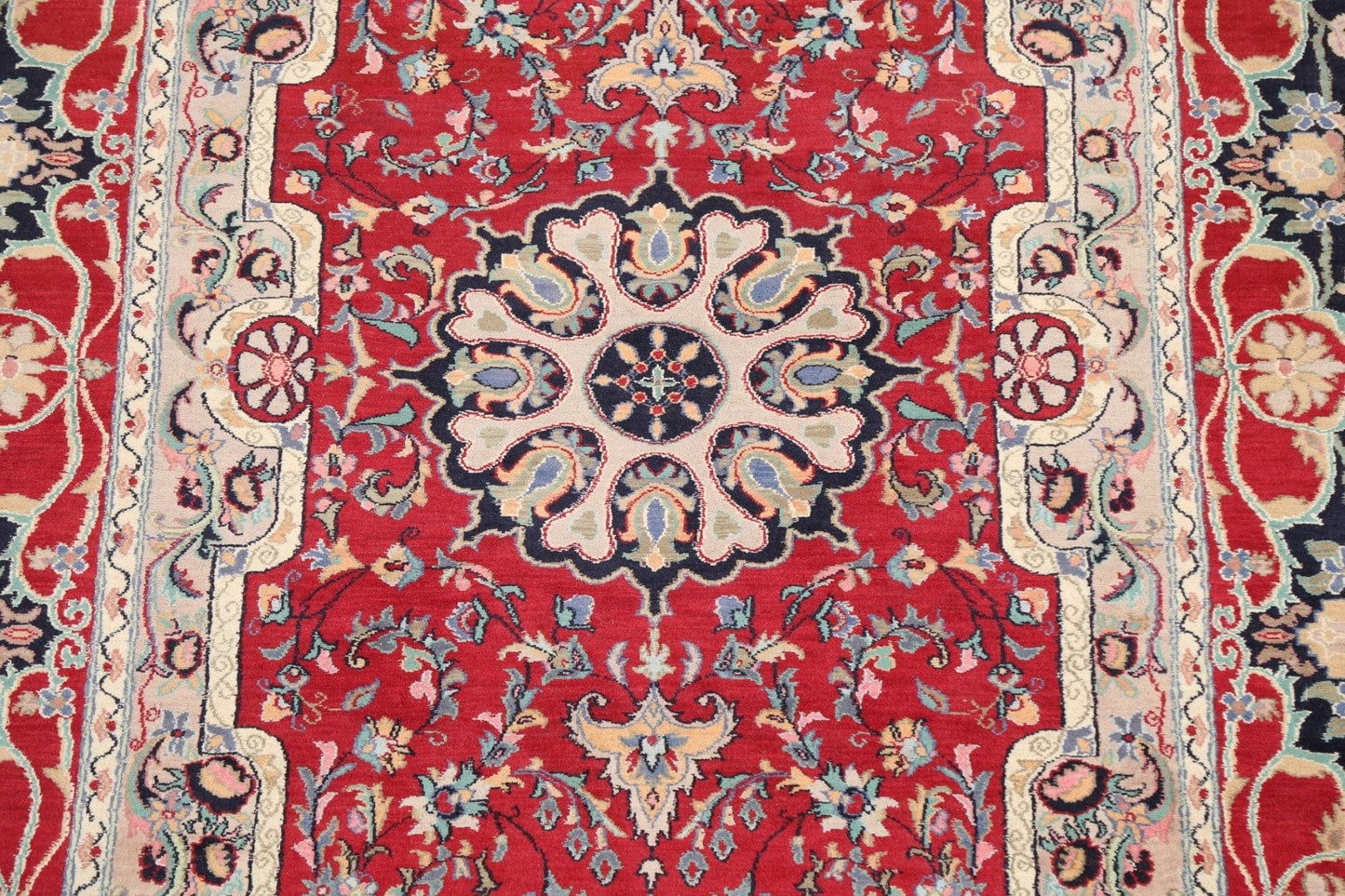 100% Vegetable Dye Floral Tabriz Oriental Area Rug 4x6