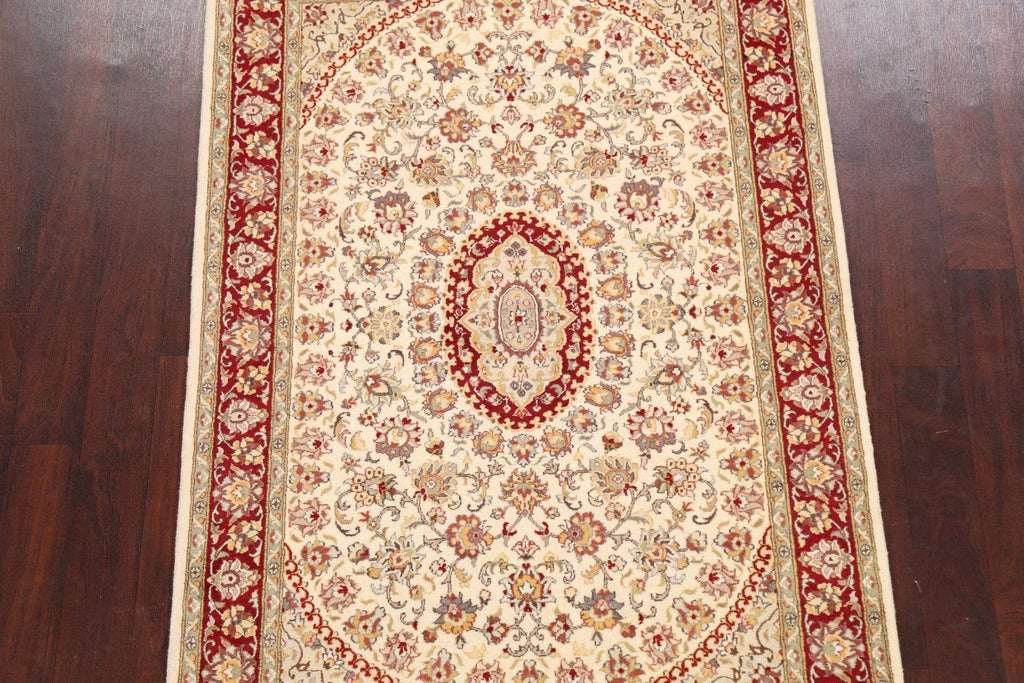 100% Vegetable Dye Tabriz Silk/ Wool Area Rug 4x6