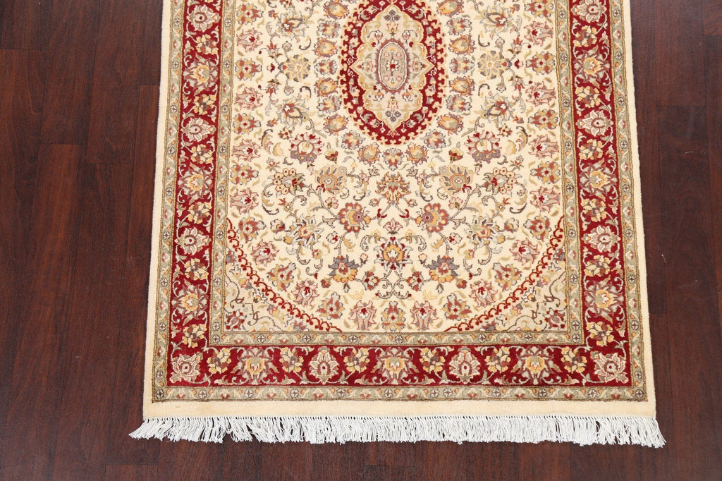 100% Vegetable Dye Tabriz Silk/ Wool Area Rug 4x6