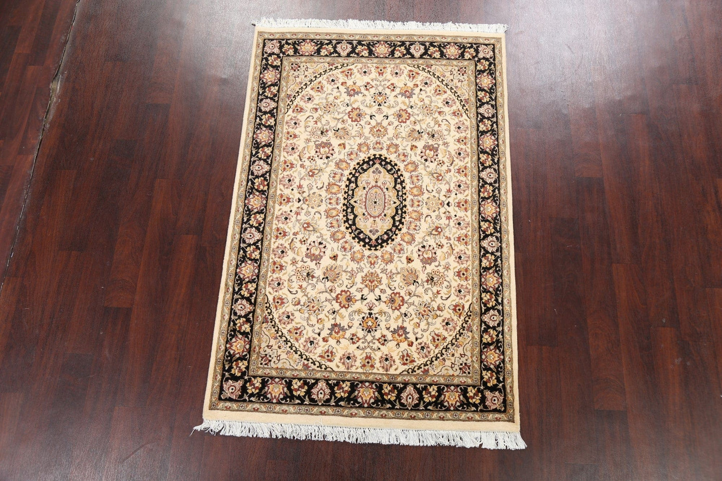 100% Vegetable Dye Floral Tabriz Oriental Area Rug 4x6