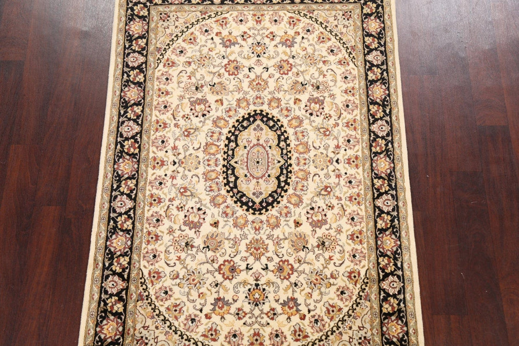 100% Vegetable Dye Floral Tabriz Oriental Area Rug 4x6