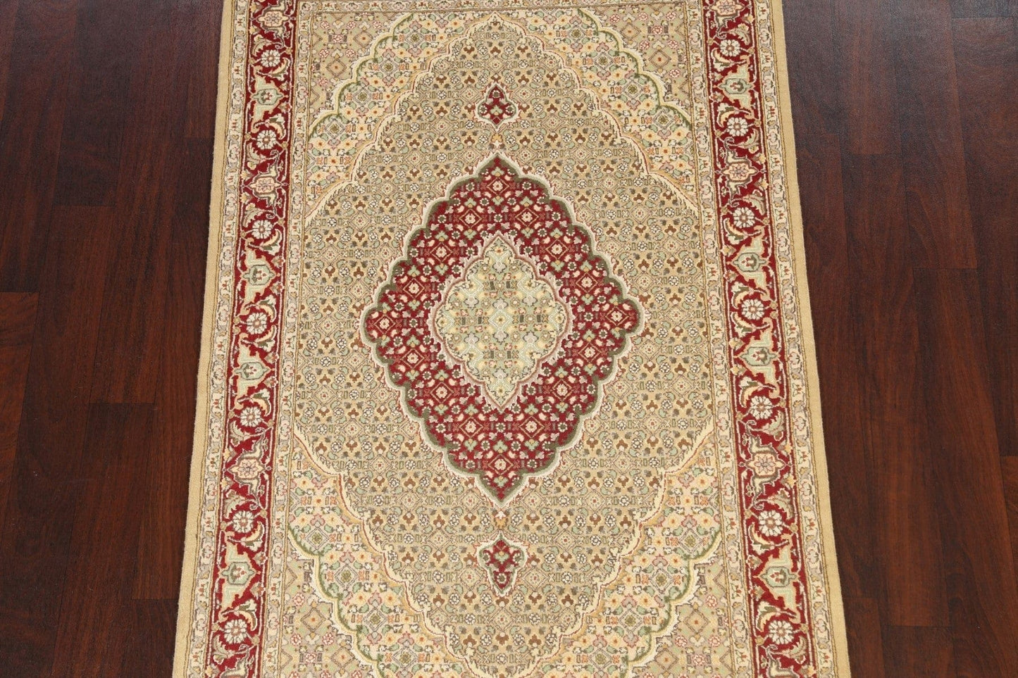 100% Vegetable Dye Tabriz Mahi Oriental Area Rug 4x6