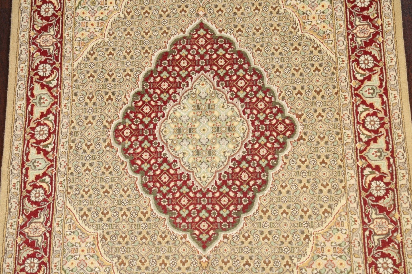 100% Vegetable Dye Tabriz Mahi Oriental Area Rug 4x6