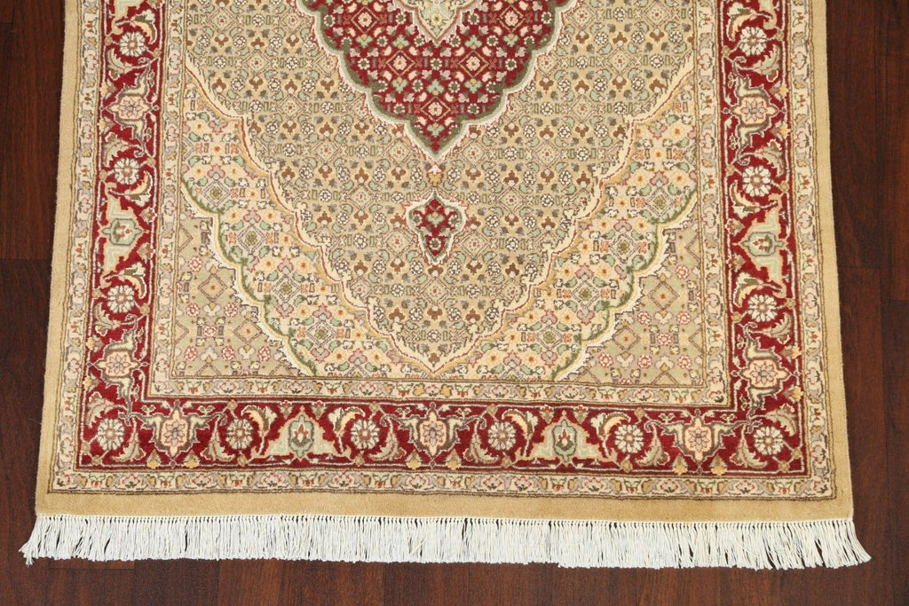 100% Vegetable Dye Tabriz Mahi Oriental Area Rug 4x6