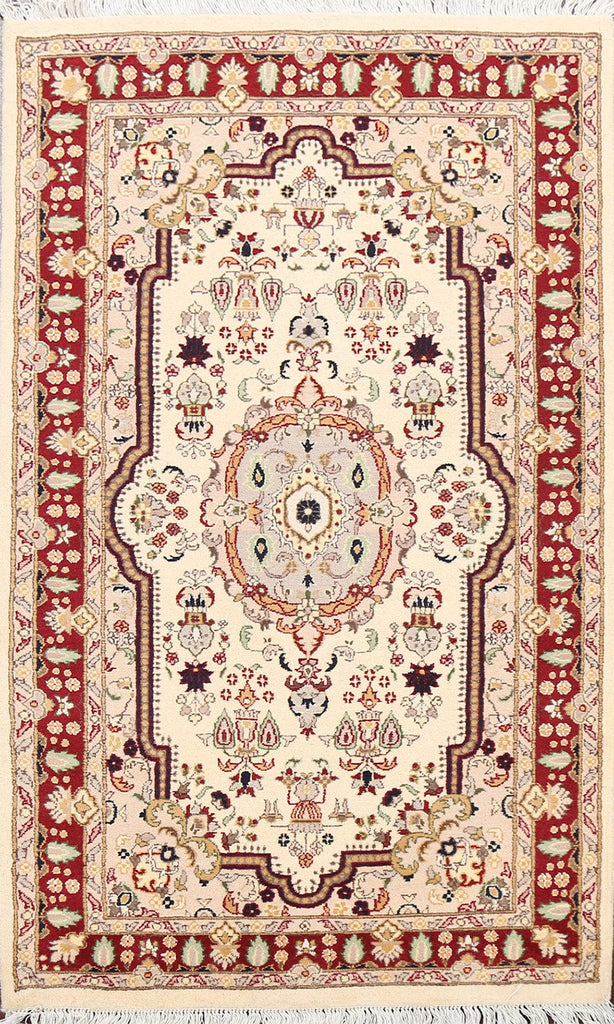 100% Vegetable Dye Tabriz Oriental Area Rug 3x5