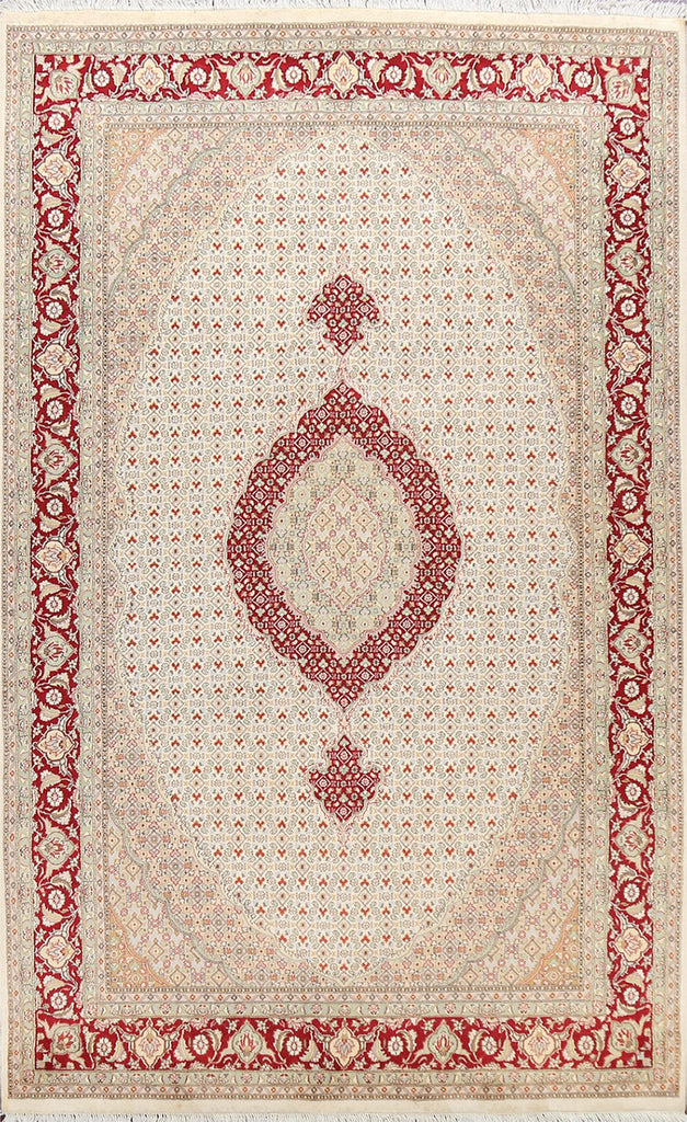 100% Vegetable Dye Tabriz Mahi Oriental Area Rug 6x10