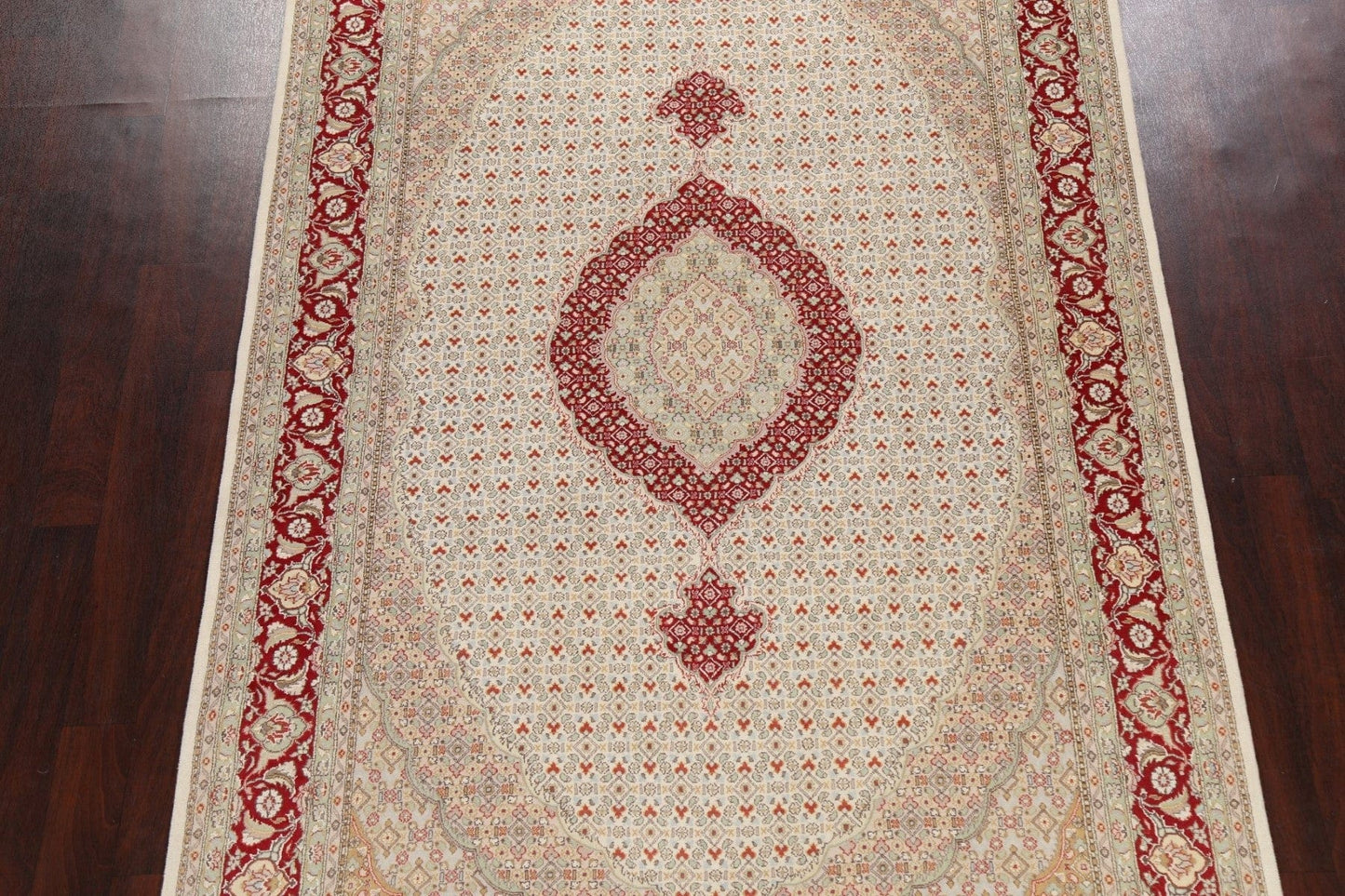 100% Vegetable Dye Tabriz Mahi Oriental Area Rug 6x10