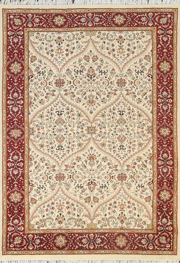 Vegetable Dye Floral Tabriz Oriental Area Rug 5x6