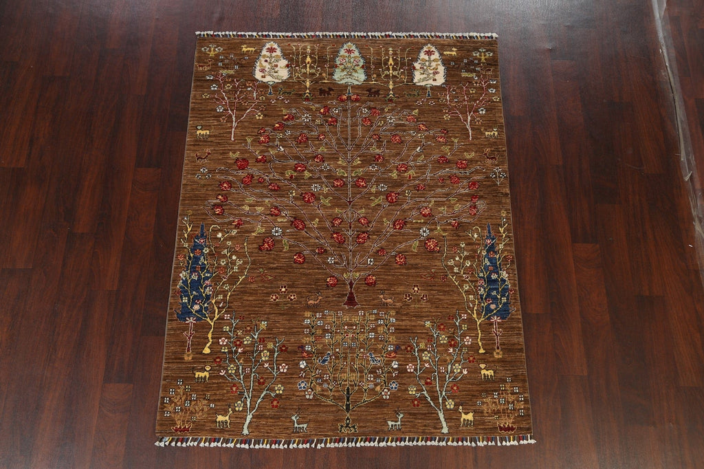 Floral Kazak Oriental Area Rug 5x6