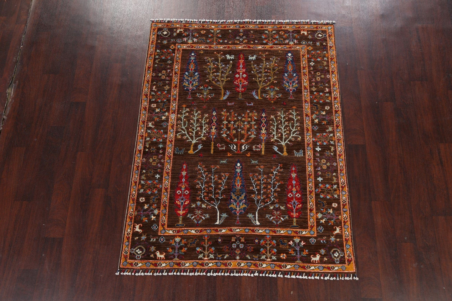 Floral Kazak Oriental Area Rug 5x6