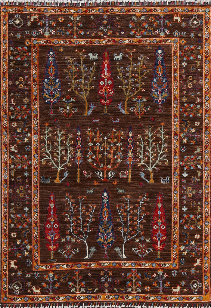 Floral Kazak Oriental Area Rug 5x6