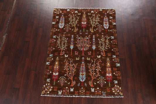 Pictorial Kazak Oriental Area Rug 5x7