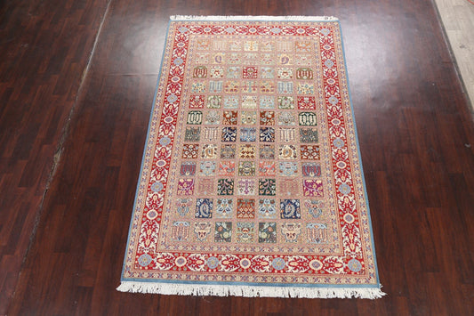 Vegetable Dye Garden Design Tabriz Oriental Area Rug 6x9