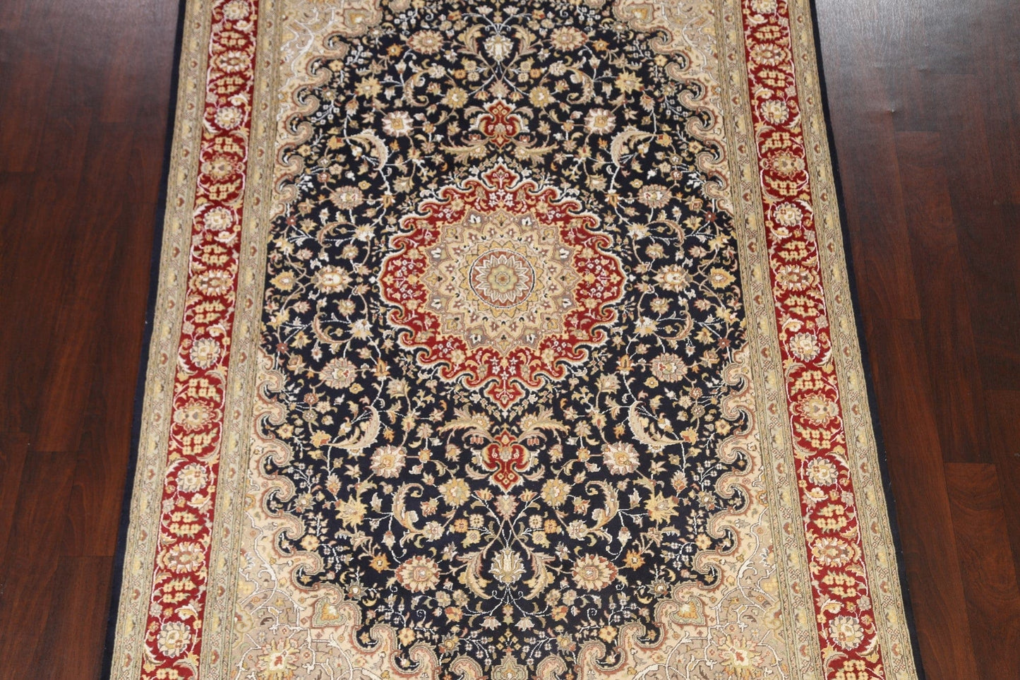 Vegetable Dye Floral Tabriz Oriental Area Rug 6x9